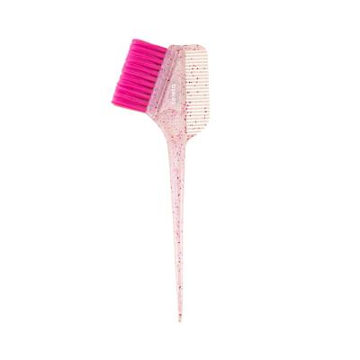 China Nondisposable Color Dye Bristle Glitter Tint Silicone Hair Coloring Brush With Metal Handle for sale