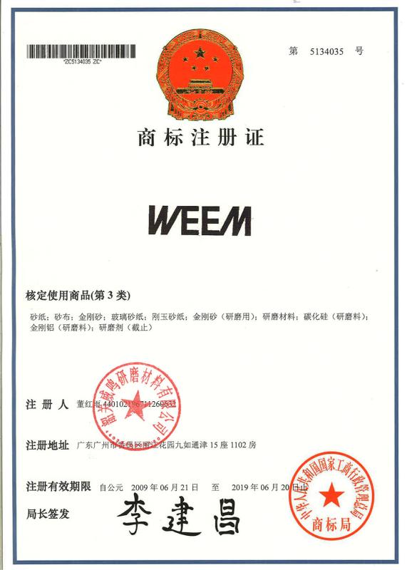 Trade Mark - WEEM Abrasives