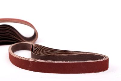 China 1x30inch Aluminum Oxide Sanding Belts with Poly Cotton Backing for sale