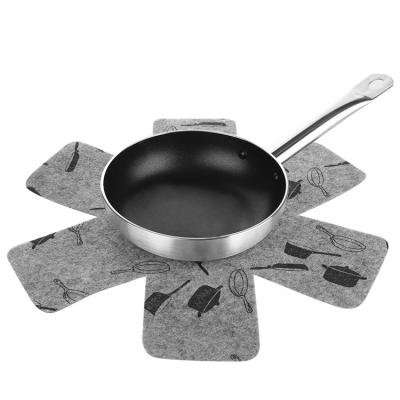 China Eco Friendly Sustainable Kitchen Pan Holder Mat Round Felt Tripod Heat Resistant Mat for sale