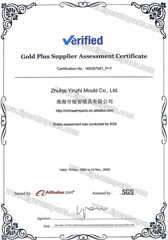 Gold Plus Supplier Assessment Certificate - Zhuhai Yinzhi Mould Co., Ltd.