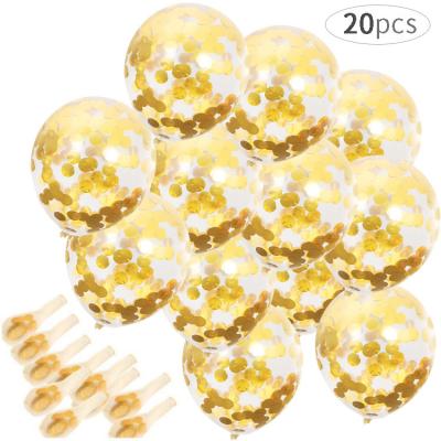 China Advertising Wholesale Latex Confetti Glitter Metal Balloons Happy Birthday Valentines Day Wedding Party Decorations Toy Gift Toy Promotional Toy for sale