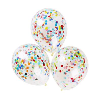 China Advertising Toy Gift Promotional Toy Party Factory Direct Wholesale Confetti Sequin Balloons Transparent Round Glitter Confetti Balloons For Wedding Birthday Party for sale