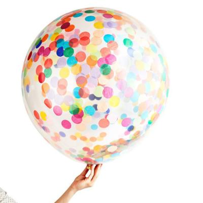 China Announcing Toy Gift Party Wedding Decor Birthday Party Decor Promotional Toy 12 Inch Paper Sequin Balloons Confetti Balloons for sale