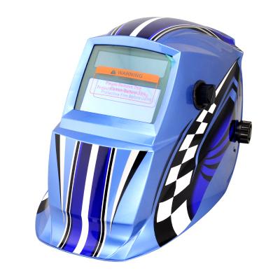 China pp welding helmet en379 shape solar crepe helmets auto tarnish welding maker with shange adjustable chain 9-13 for sale