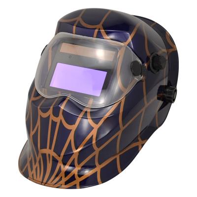 China DIN4 Helmet High Performance 2 (External) Sensors Welding Hood Solar Powered Auto Darkening Welding Helmet En379 for sale