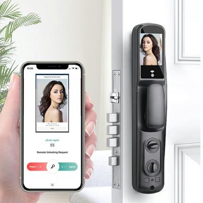 China Home/Apartment/Airbnb/Tuya Keyless Biometric Wood App IC Desktop Smart Fingerprint 3D Card Metal Face Recognition Password Remote Control Door Lock For Home for sale