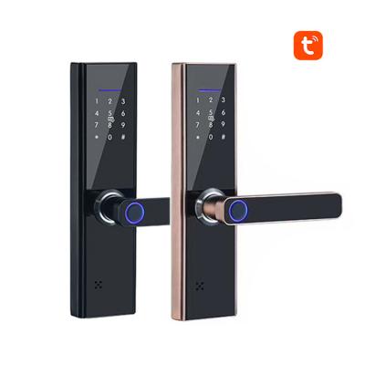 China Home/Apartment/Airbnb/Tuya WiFi Office Waterproof App Door Lock Smart Electric Door Lock Fingerprint Handle Keyless Digital Lock for sale