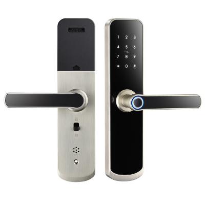 China Home/Apartment/Airbnb/Newest Tuya WiFi Fingerprint Door Lock Digital Smart Biometric Door Lock Office Fingerprint for sale