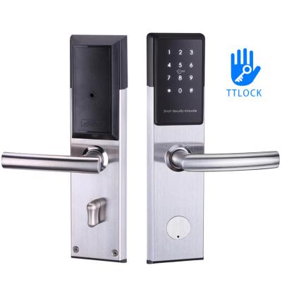 China NX-H51P-SS TT Lock App BLE Password Home Cheapest Card Key Open Hotel Digital Smart Door Lock for sale