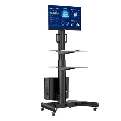 China Competitive Price Modern Wholesale ABS Plastic+Aluminum Alloy 2 Tray Trolley Cart Medical Mobile Workstation For Hospital Office for sale