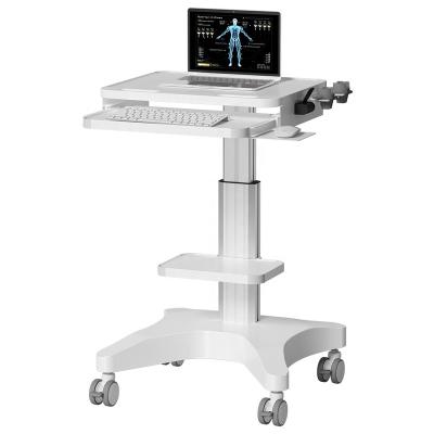 China Contemporary Wholesale Aluminum Hospital Furniture Mobile Computer Laptop Tablet B-Ultrasound Medical Trolley with High End Silent Casters for sale