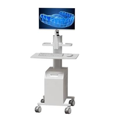 China Modern Dental Oral Scan Cart for Dental Hospital with Mobile Oral Box CPU Stand Monitor Mount Scanner Nurse Cart for sale