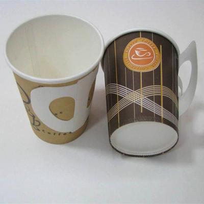 China With Handle High Quality Disposable Single Wall Hot Drink 7oz Coffee Paper Cups With Handle for sale