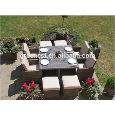 China Eco-freindly Space Saving Outdoor Dining Furniture Sets Plastic Tables And Chairs for sale