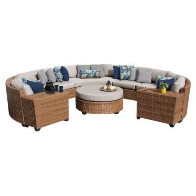 China Eco-freindly Furniture Set Luxury Pe Rattan Outdoor Round Corner Sofa for sale