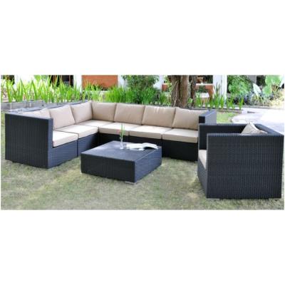 China Eco-freindly Cheap Resin Outdoor Wicker Garden Modular Sofa for sale