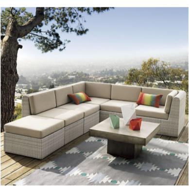 China Eco-freindly Cheap Artificial Rattan Outdoor Lounge Furniture Garden Sofa for sale