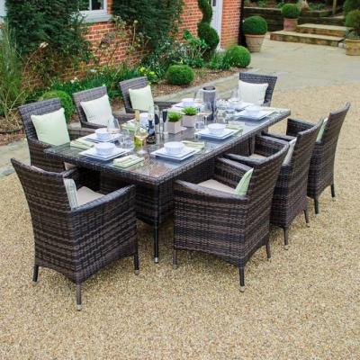 China Eco-freindly Rectangle Dining Table Set 8 Seater Outdoor Dining Furniture for sale