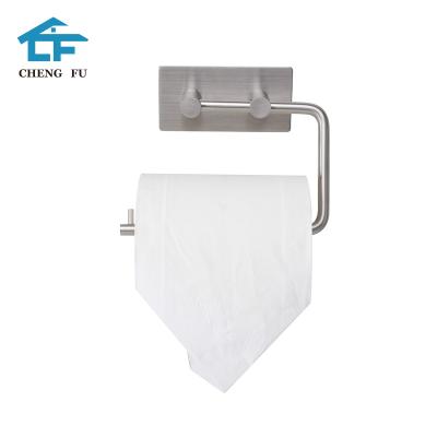 China Wholesale Modern Bathroom Kitchen Room Non Drill Self Adhesive Toilet Paper Holder for sale