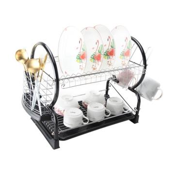 China Viable Chinese Manufacturer Adjustable 2 Tier Iron Wire Buffet Dish Drying Rack Dish Rack Dish Rack Dish Rack for sale