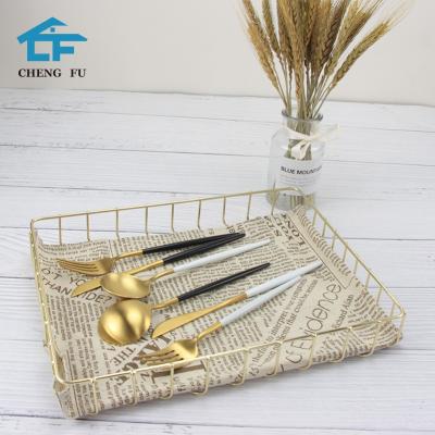 China Restaurant Kitchen Sink Iron Wire Metal Utensil Cutlery Holder Best Viable Price for sale