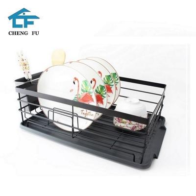 China Experienced Viable Manufacturer Kitchen Cutlery Organizer Dish Rack With Tray for sale