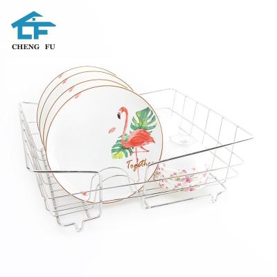 China Viable Hot Selling Multifunctional Products Stainless Steel Kitchen Dish Dish Rack Double Drain Rack for sale