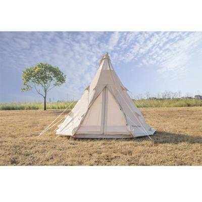 China Extended type hot sale canvas tent cotton teepee outdoor tent for 5 person for sale