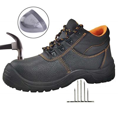 China Cheap Genuine Leather Steel Toe Safety Shoes Industrial Construction Work Steel Toe Wholesale Manufacturer OEM With CE S3 S1P for sale