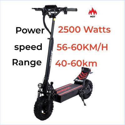 China Hot 48V Unisex 2500W 60km/h Fast Electric Scooter For Adults 11 Inch Big Wheel Off Road E Scooter Adults for sale