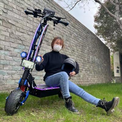 China Unisex 11inch Off Road Electric Scooter 72V 8000w Double Motor Customized Foldable Electric Scooter High Quality 60v 7000w Double Motor for sale