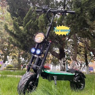 China 72v 8000W Large Dual 13inch Electric Unisex Heavy Long Life Motor Off Road Electric Scooter Dualtron Adult Scooter for sale