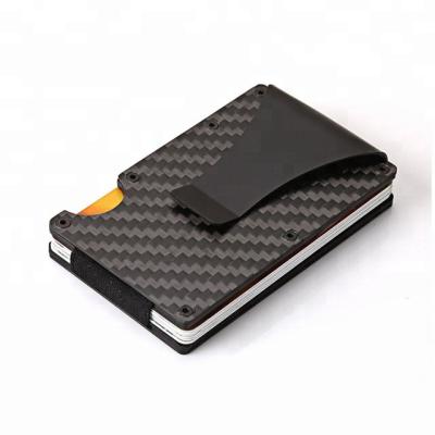 China ENGLAND STYLE Anti-scanning rfid carbon fiber wallet minimalist slim carbon fiber credit card holder for men for sale