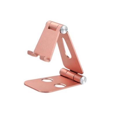 China 2020 New Design Luxury Aluminum Alloy Adjustable Desktop Cell Phone Stand, Foldable Table Metal Phone Holder Stand for sale