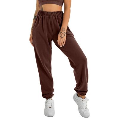 China Self Cloth Cuff Competitive Price No Drawstring Sweatpants Custom Loose Sweatpants Women With Pockets for sale