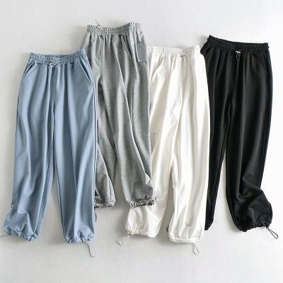 China New Custom Made Men's Fashion Cotton Stretch Logo Solid Color Cuff Sports Casual Jogger Pants Breathable for sale