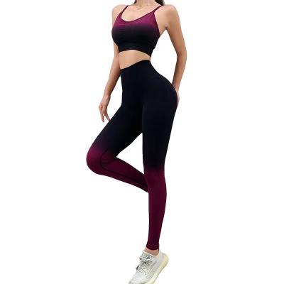 China 3 PCS New Colors Sports Gym Clothes Women Seamless Yoga Set And Workout Sets Breathable Gym Set for sale