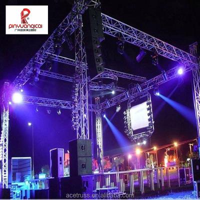 China Hang Audio /Lights Aluminum Roof Pin Truss Stage Lighting Truss With Lower Price for sale