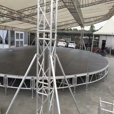 China Round Shape Durable Aluminum Portable Outdoor Lightweight Wedding Stage for sale