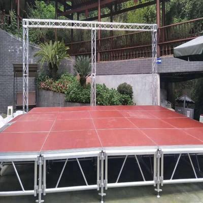 China Durable 18mm Plywood Wooden Platform Portable Stage For Lighting Truss Stage With Cheap Price for sale