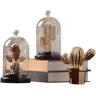 China China wholesale new arrival glass domes glass dome customized glass dome cactus shape dome valentines day glass gift for sale