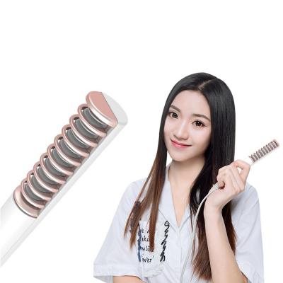 China Household Mini Hair Straightener Professional Ergonomic Handle Hair Straightener Sweep Hair Curler for sale