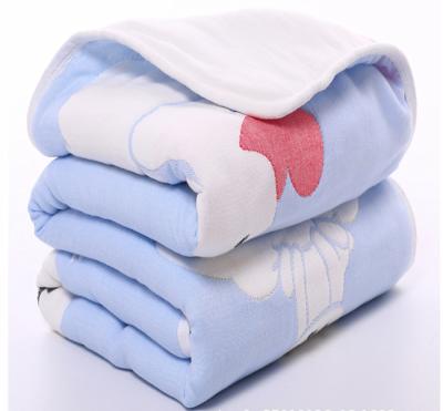 China Wholesale Portable 100% cotton baby bath towels six-layer cotton gauze child wearable baby towel custom material for sale