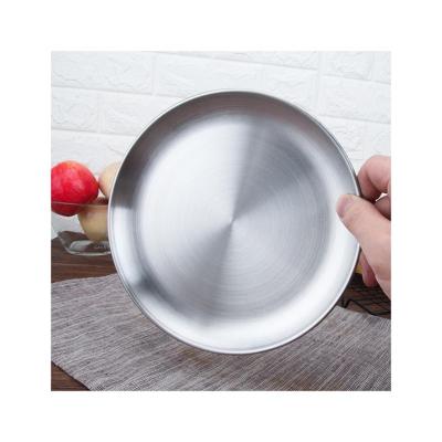 China Good quality modern hot selling professional silver bbq pan stainless steel round dish for sale