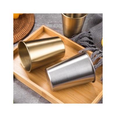 China Exquisite Vintage Wholesale Price Cost Performance High Heat Insulation 304 Stainless Steel Gold Cups for sale