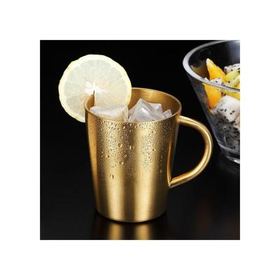 China Vintage popular product hot sales drinking beer 304 stainless steel gold beer coffee and coffee cups for sale