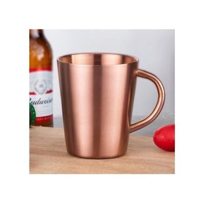 China Vintage popular product exquisite drinking coffee and beer rose gold 304 stainless steel beer coffee mug for sale