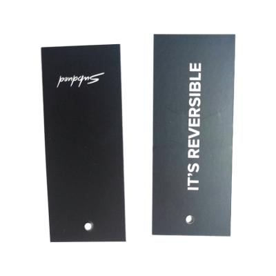 China Advertisement Well New Type Rectangle Black Blow Paper Hard Tag for sale