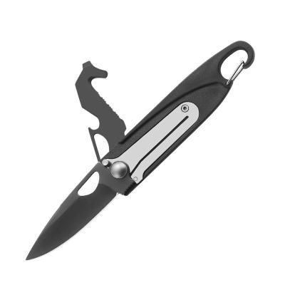 China Wholesale EDC Pocket Knife Multi Functional Contract Carry Blade Stainless Steel Handle Carabiner Daily Self Defense Knives for sale